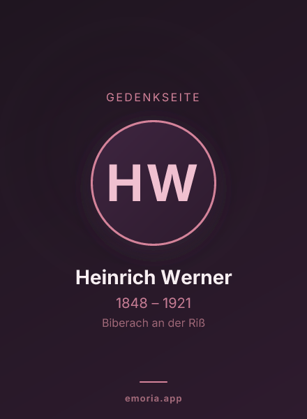 Gedenkportrait von Heinrich Werner