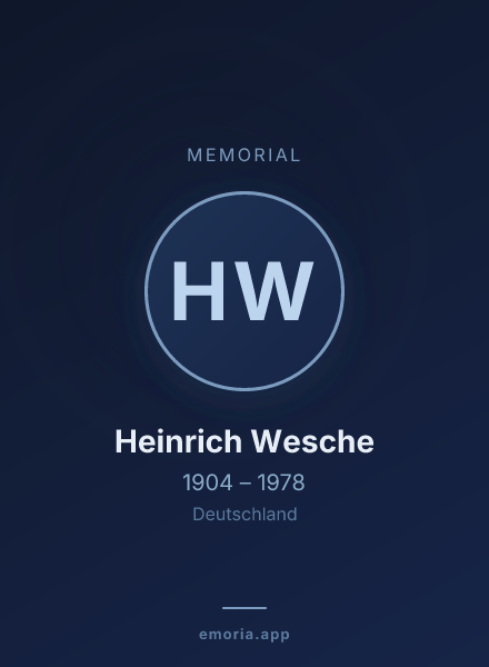 Memorial portrait of Heinrich Wesche