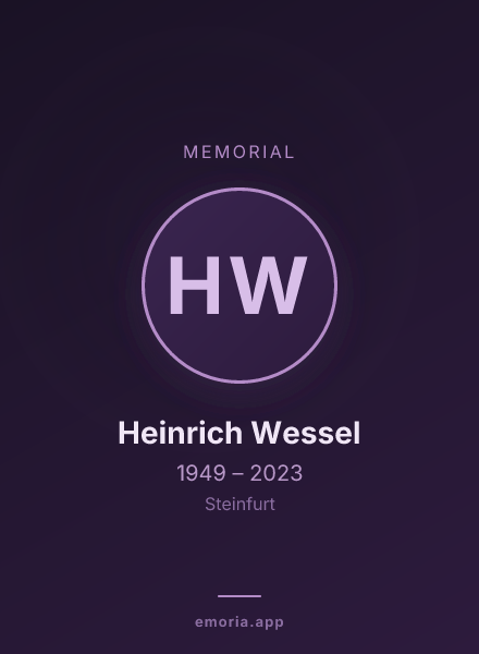 Memorial portrait of Heinrich Wessel