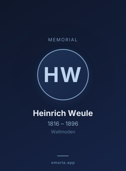 Memorial portrait of Heinrich Weule