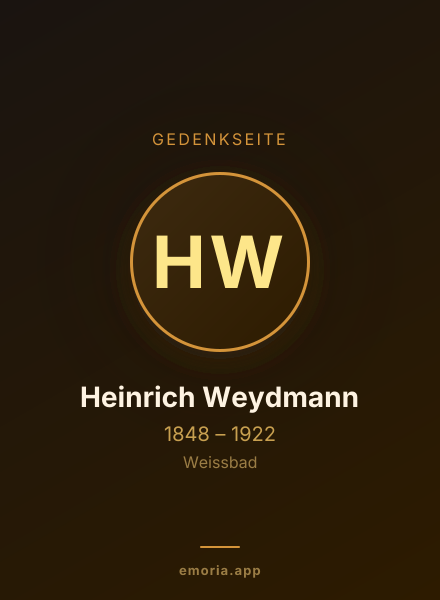 Gedenkportrait von Heinrich Weydmann