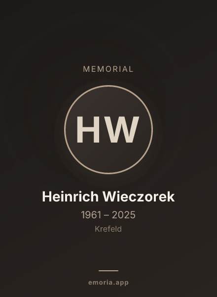 Memorial portrait of Heinrich Wieczorek