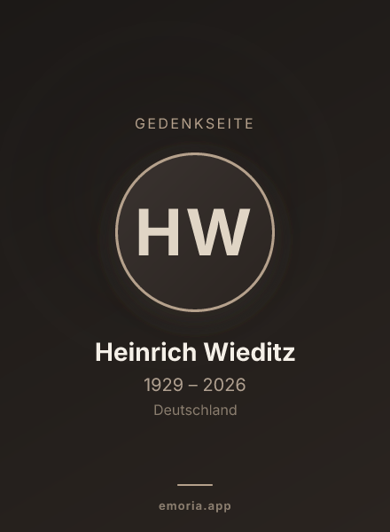 Gedenkportrait von Heinrich Wieditz