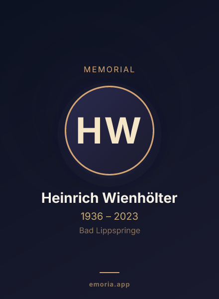 Memorial portrait of Heinrich Wienhölter