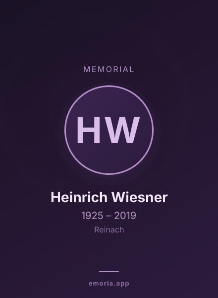 Memorial portrait of Heinrich Wiesner