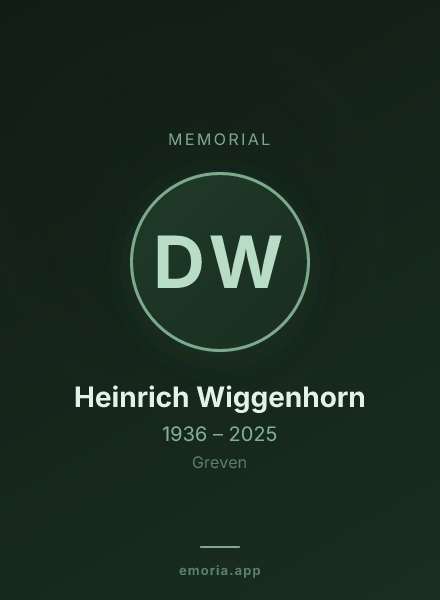 Memorial portrait of Dr. Heinrich Wiggenhorn