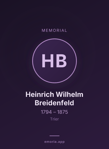 Memorial portrait of Heinrich Wilhelm Breidenfeld
