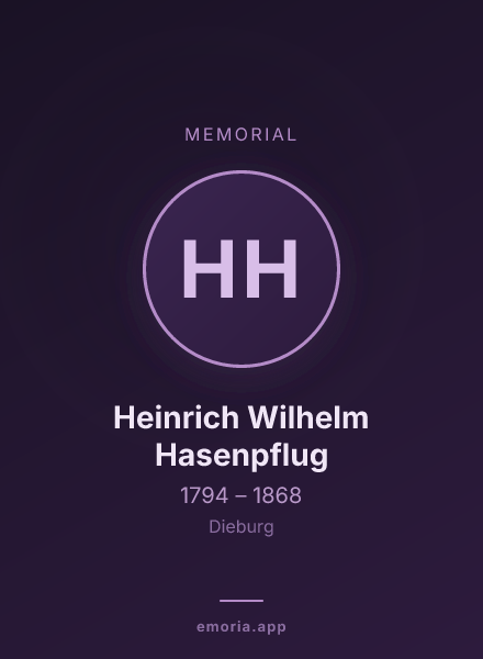 Memorial portrait of Heinrich Wilhelm Hasenpflug
