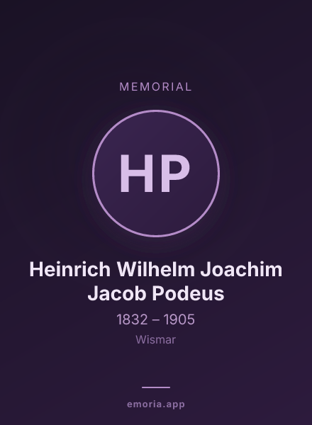 Memorial portrait of Heinrich Wilhelm Joachim Jacob Podeus