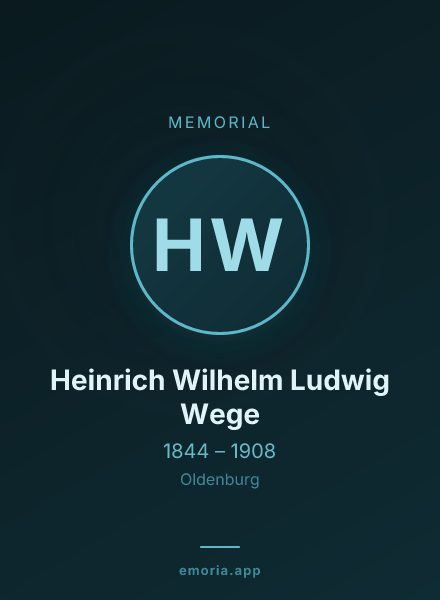 Memorial portrait of Heinrich Wilhelm Ludwig Wege
