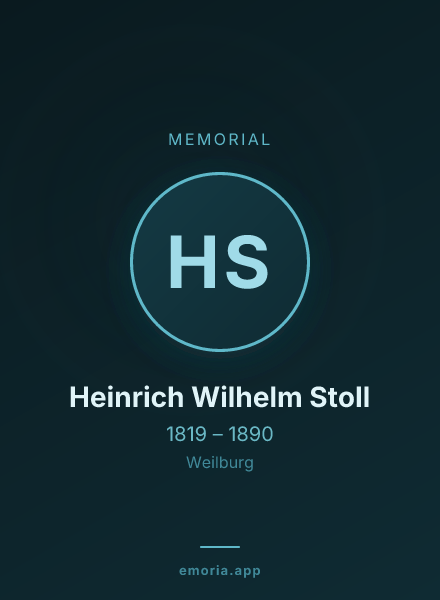 Memorial portrait of Heinrich Wilhelm Stoll