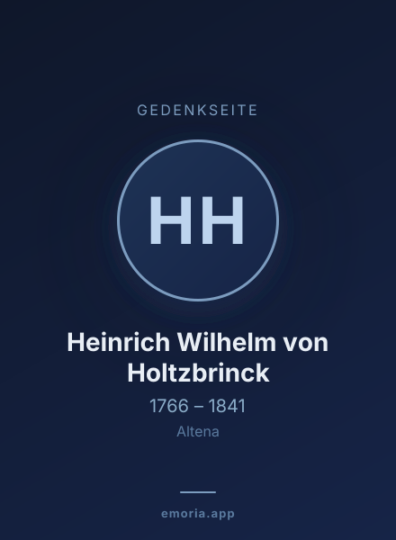 Gedenkportrait von Heinrich Wilhelm von Holtzbrinck