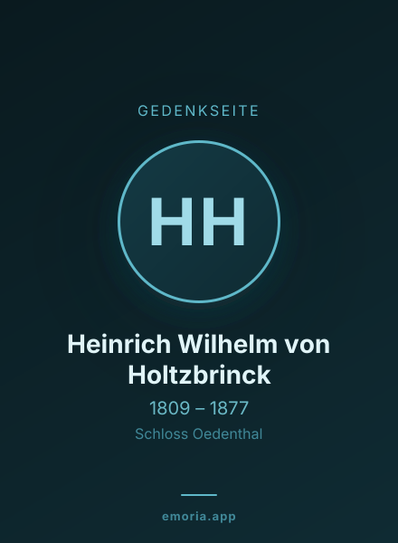 Gedenkportrait von Heinrich Wilhelm von Holtzbrinck