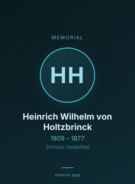 Memorial portrait of Heinrich Wilhelm von Holtzbrinck