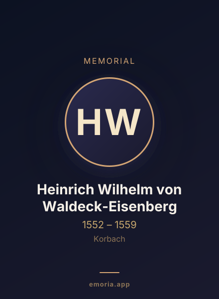 Memorial portrait of Heinrich Wilhelm von Waldeck-Eisenberg