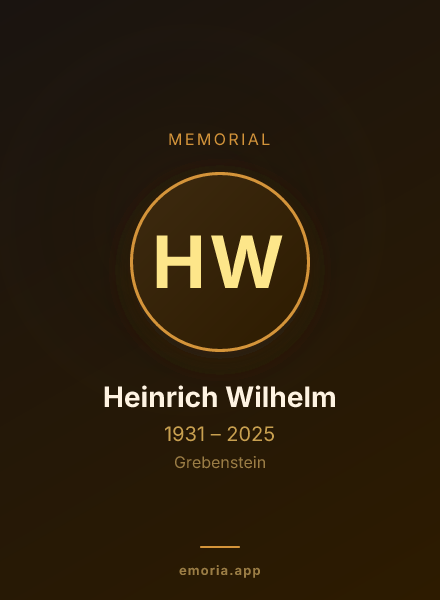 Memorial portrait of Heinrich Wilhelm