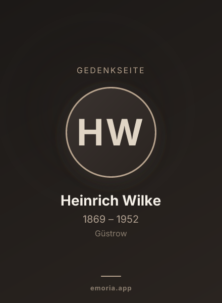 Gedenkportrait von Heinrich Wilke
