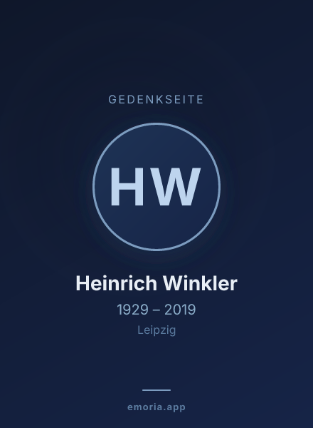 Gedenkportrait von Heinrich Winkler