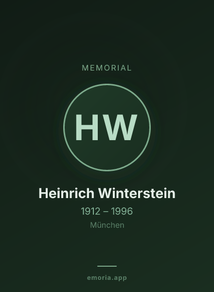 Memorial portrait of Heinrich Winterstein