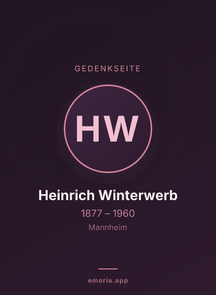 Gedenkportrait von Heinrich Winterwerb