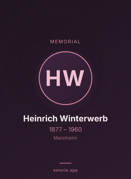 Memorial portrait of Heinrich Winterwerb