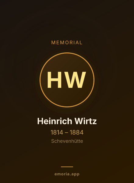 Memorial portrait of Heinrich Wirtz