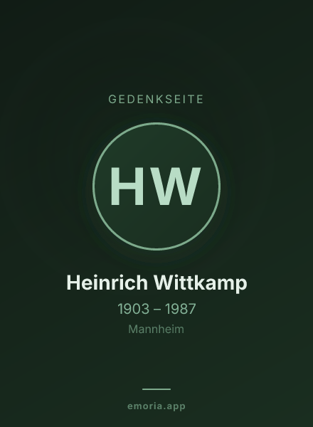 Gedenkportrait von Heinrich Wittkamp