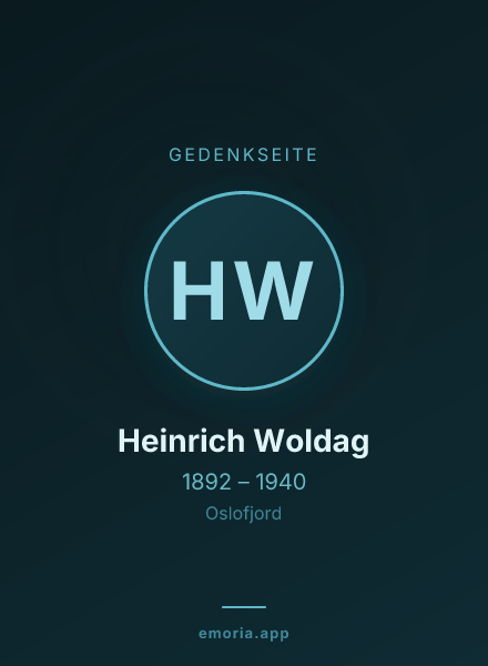 Gedenkportrait von Heinrich Woldag