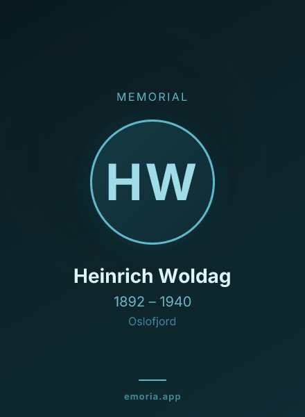 Memorial portrait of Heinrich Woldag
