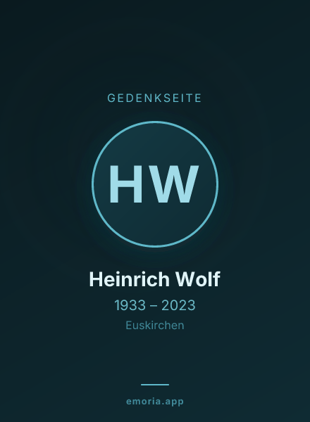 Gedenkportrait von Heinrich Wolf