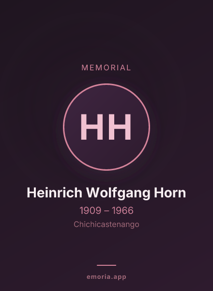 Memorial portrait of Heinrich Wolfgang Horn