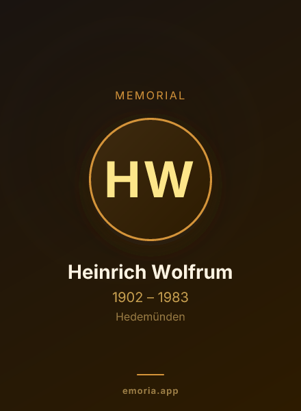 Memorial portrait of Heinrich Wolfrum