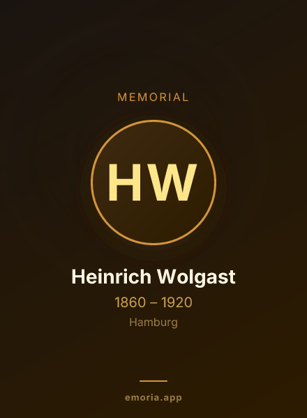 Memorial portrait of Heinrich Wolgast
