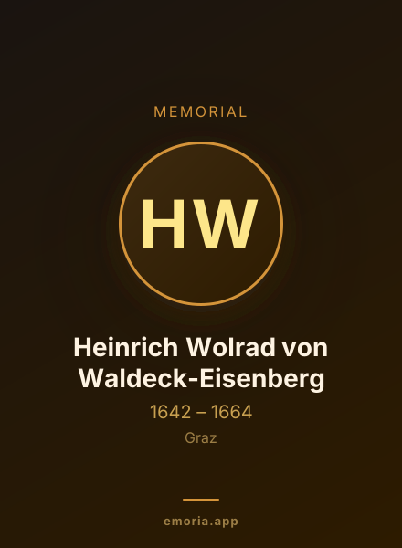Memorial portrait of Heinrich Wolrad von Waldeck-Eisenberg