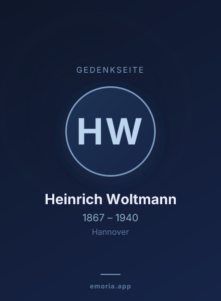 Gedenkportrait von Heinrich Woltmann