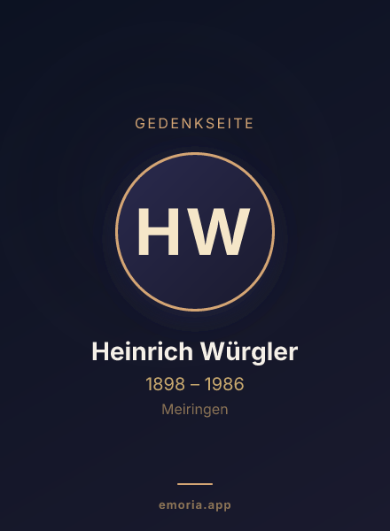 Gedenkportrait von Heinrich Würgler