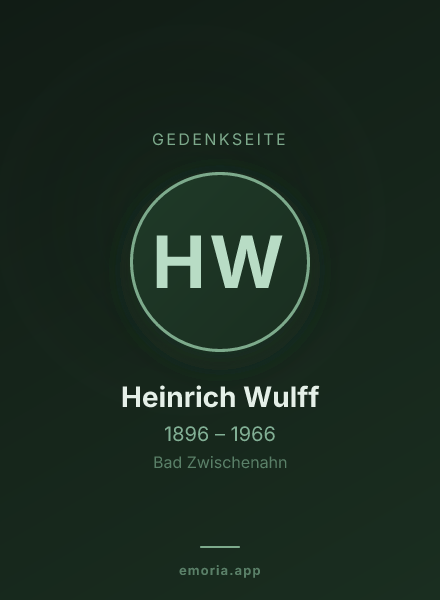Gedenkportrait von Heinrich Wulff