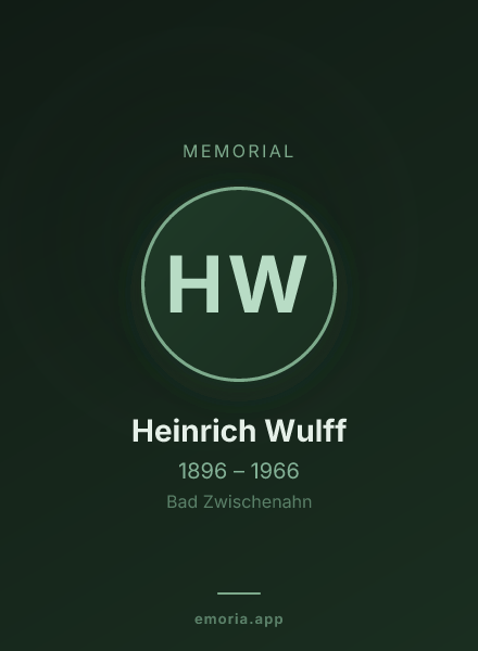 Memorial portrait of Heinrich Wulff
