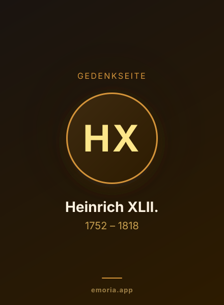 Gedenkportrait von Heinrich XLII.