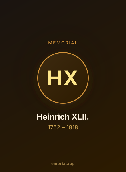 Memorial portrait of Heinrich XLII.