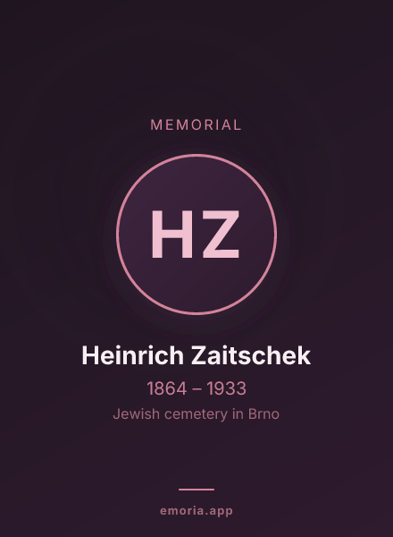 Memorial portrait of Heinrich Zaitschek
