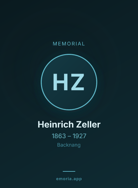 Memorial portrait of Heinrich Zeller