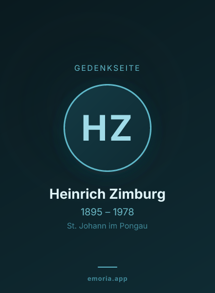 Gedenkportrait von Heinrich Zimburg