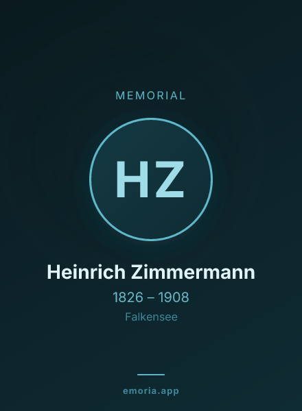 Memorial portrait of Heinrich Zimmermann