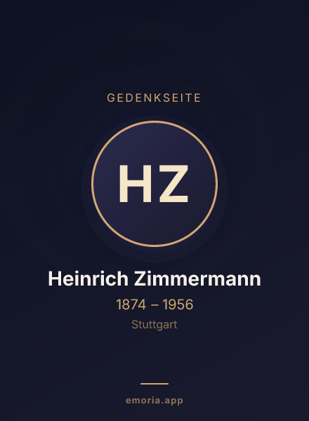 Gedenkportrait von Heinrich Zimmermann