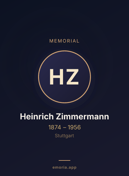 Memorial portrait of Heinrich Zimmermann
