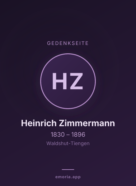Gedenkportrait von Heinrich Zimmermann