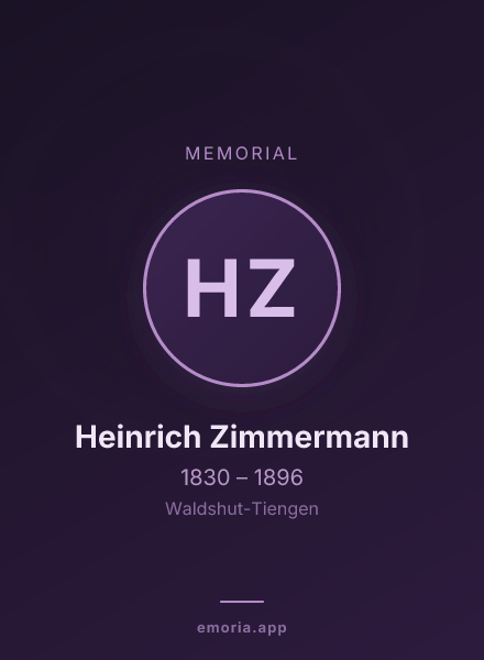 Memorial portrait of Heinrich Zimmermann