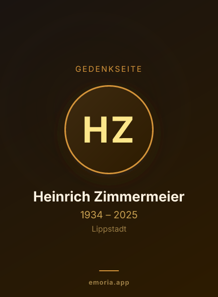 Gedenkportrait von Heinrich Zimmermeier