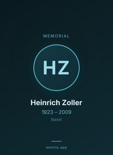 Memorial portrait of Heinrich Zoller